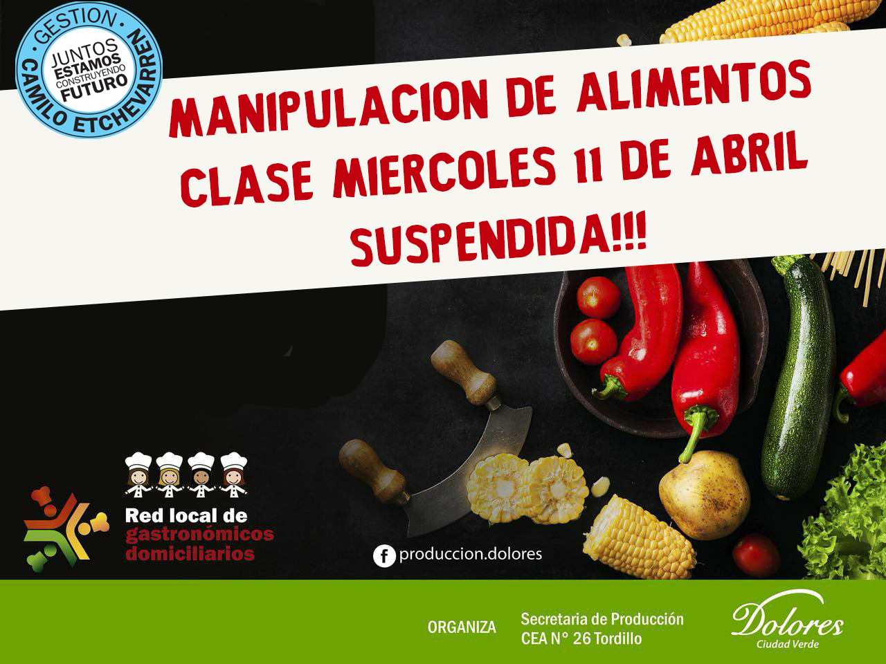 Curso Manipulación de Alimentos Municipalidad de Dolores